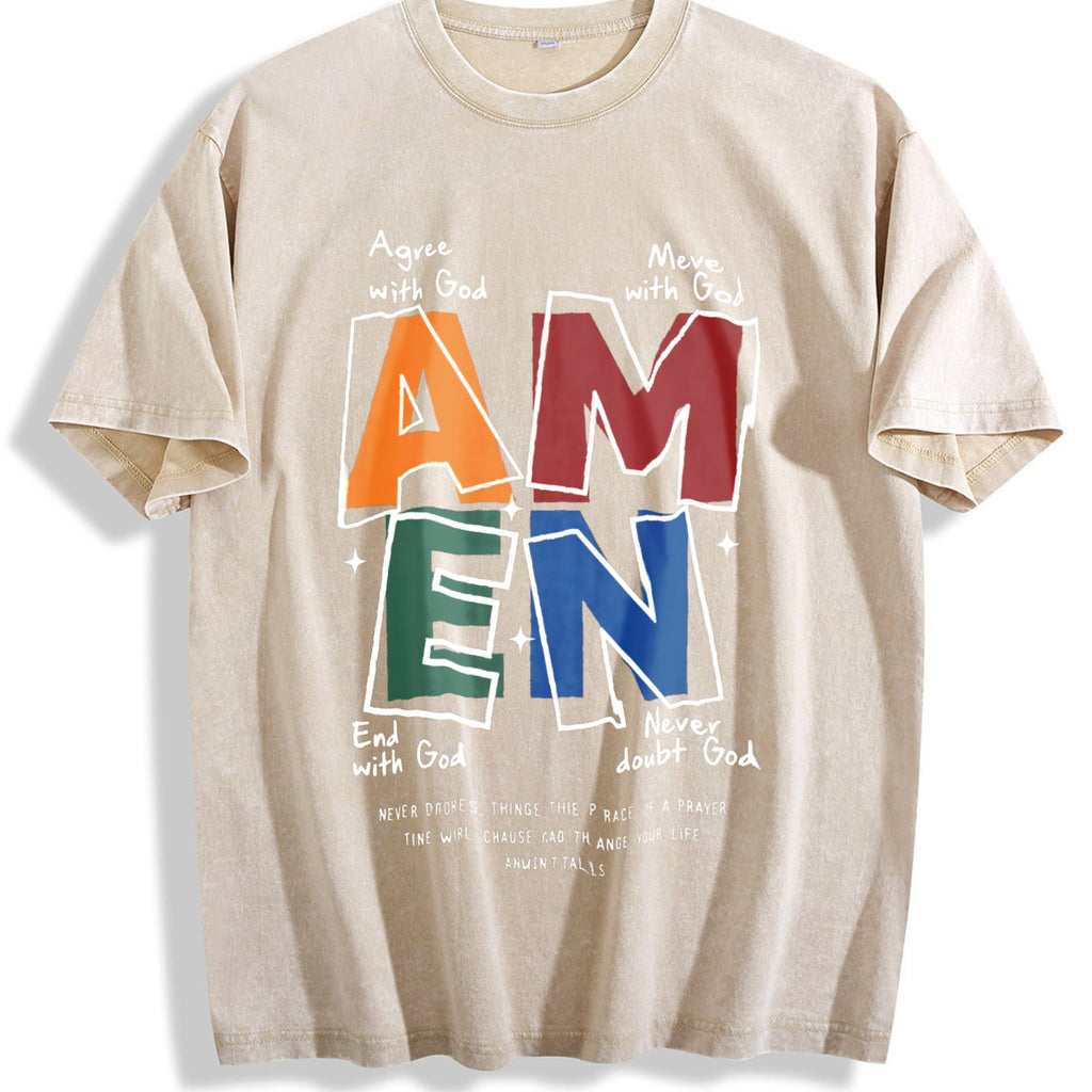 Amen Classic Letter Header Vintage Washed T-Shirt product image 1