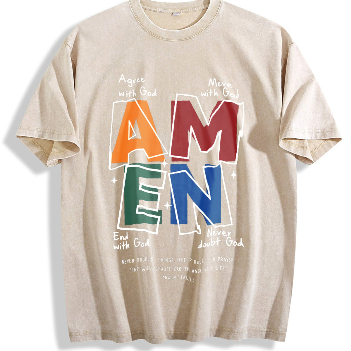 Amen Classic Letter Header Vintage Washed T-Shirt product image 1