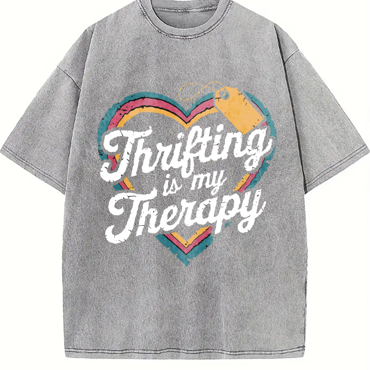 Thrifting Is My Therapy Vintage Washed T-Shirt product image 5