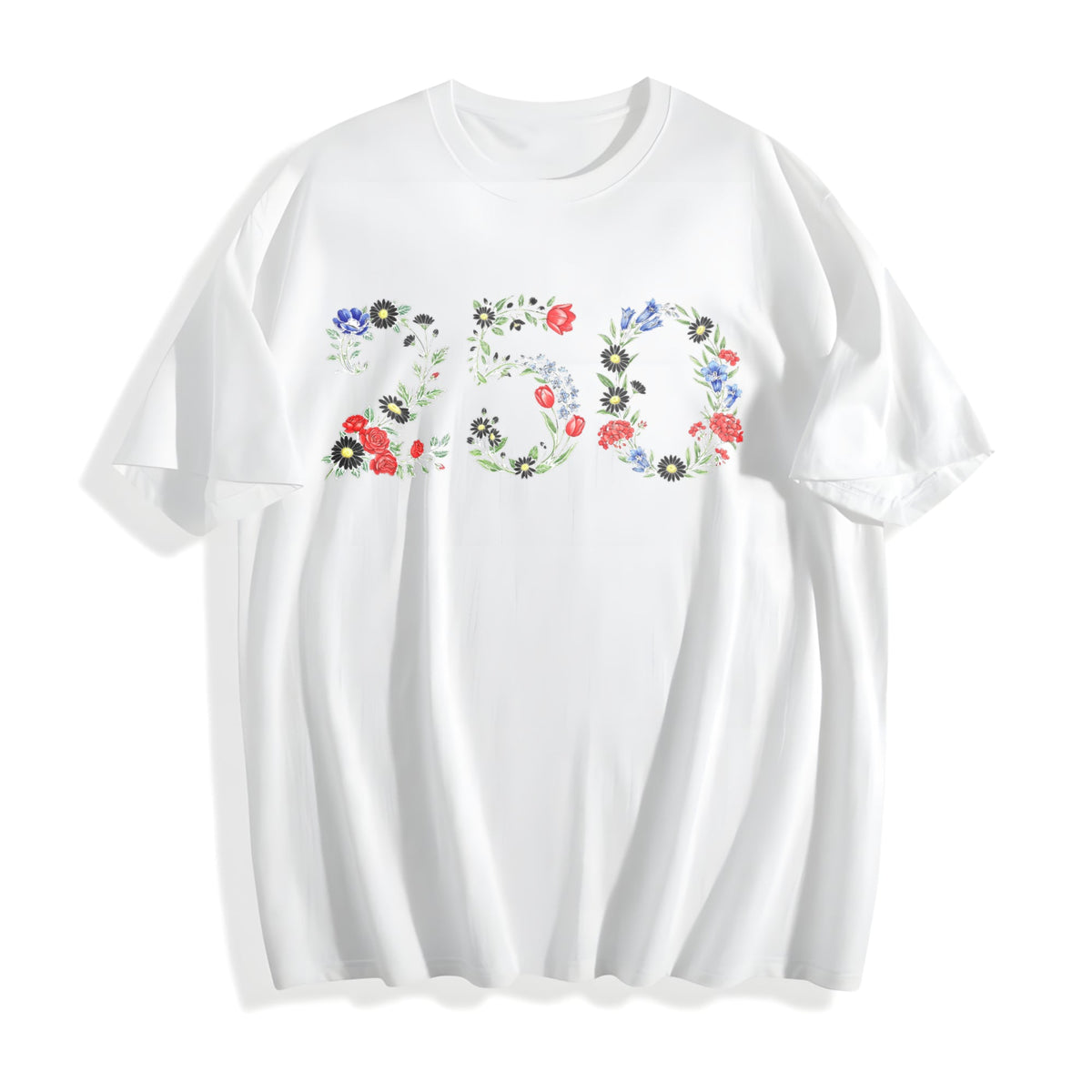 USA 250th Anniversary Floral Patriotic American Flag Cotton product image 2