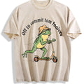 Off To Commit Tomfoolery Frog Vintage Washed T-Shirt product image 1