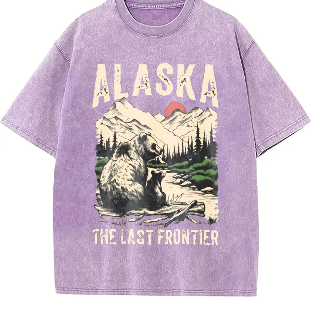 Alaska The Last Frontier Grizzly Bear 90s Vintage Washed product image 6