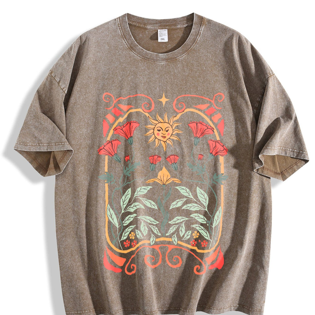 Boho Wildflowers Vintage Washed T-Shirt product image 3
