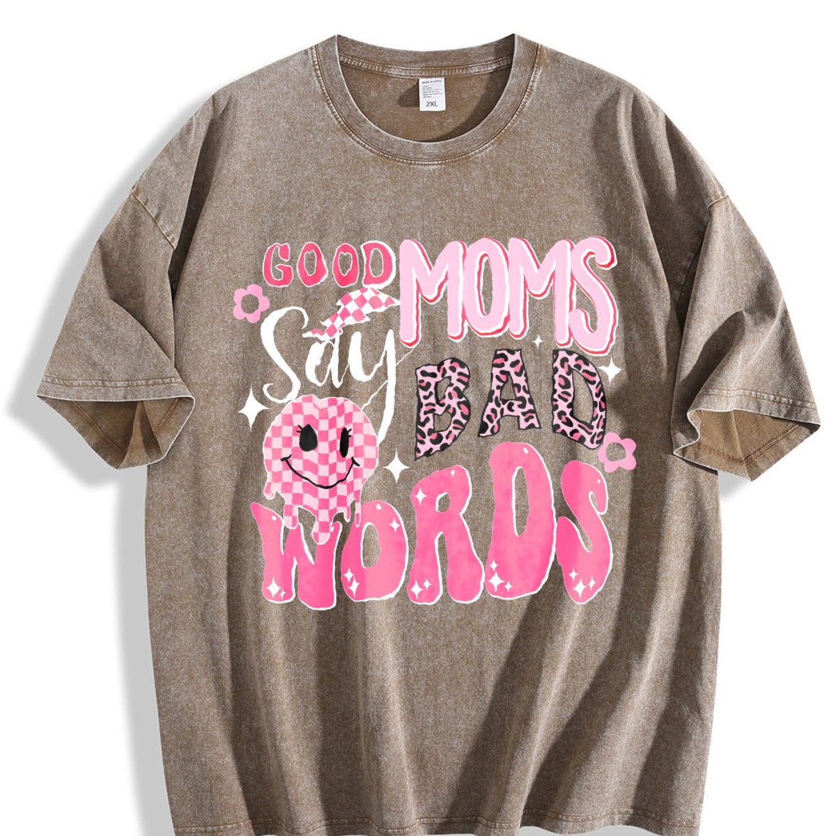Batik With Mom Humor Vintage Washed T-Shirt product image 3
