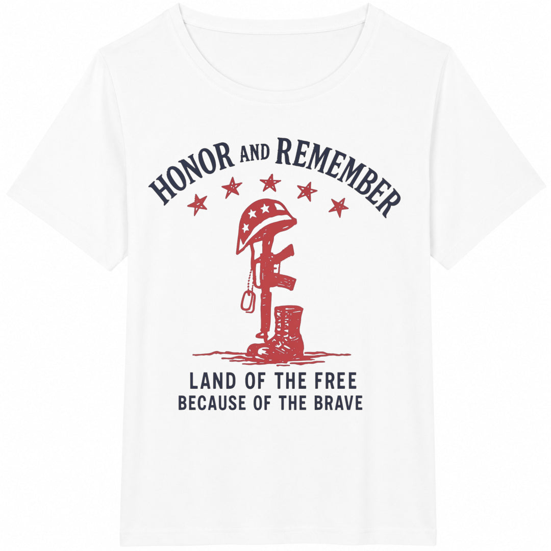 Land Of The Free Because Of Brave Cotton T-Shirt product image 2