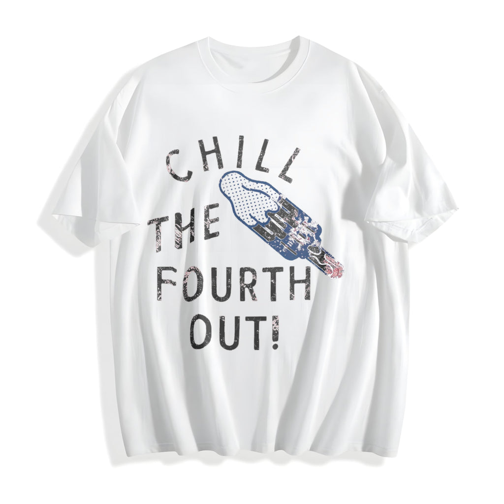 Chill The Fourth Out Funny Of July Popsicle Joke For Cotton product image 2