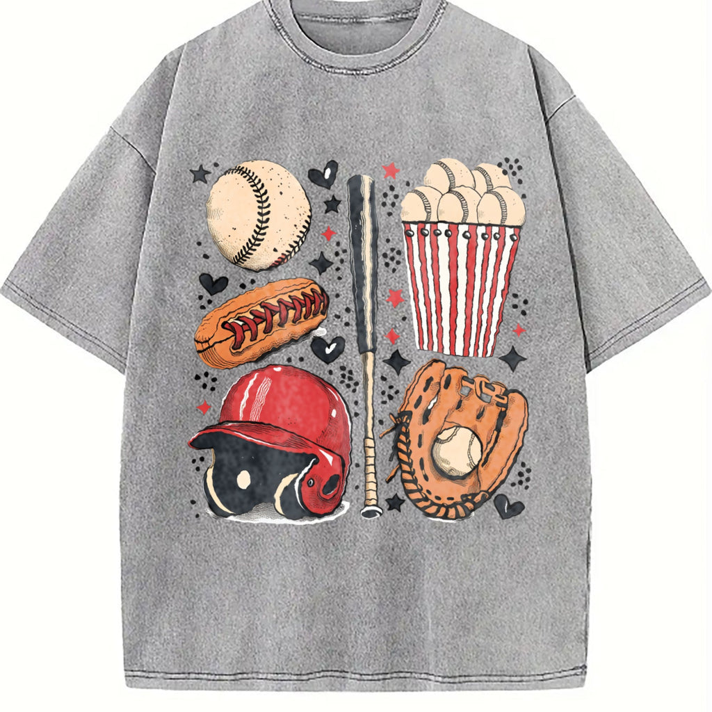 Baseball Fun Collection Vintage Washed T-Shirt product image 5