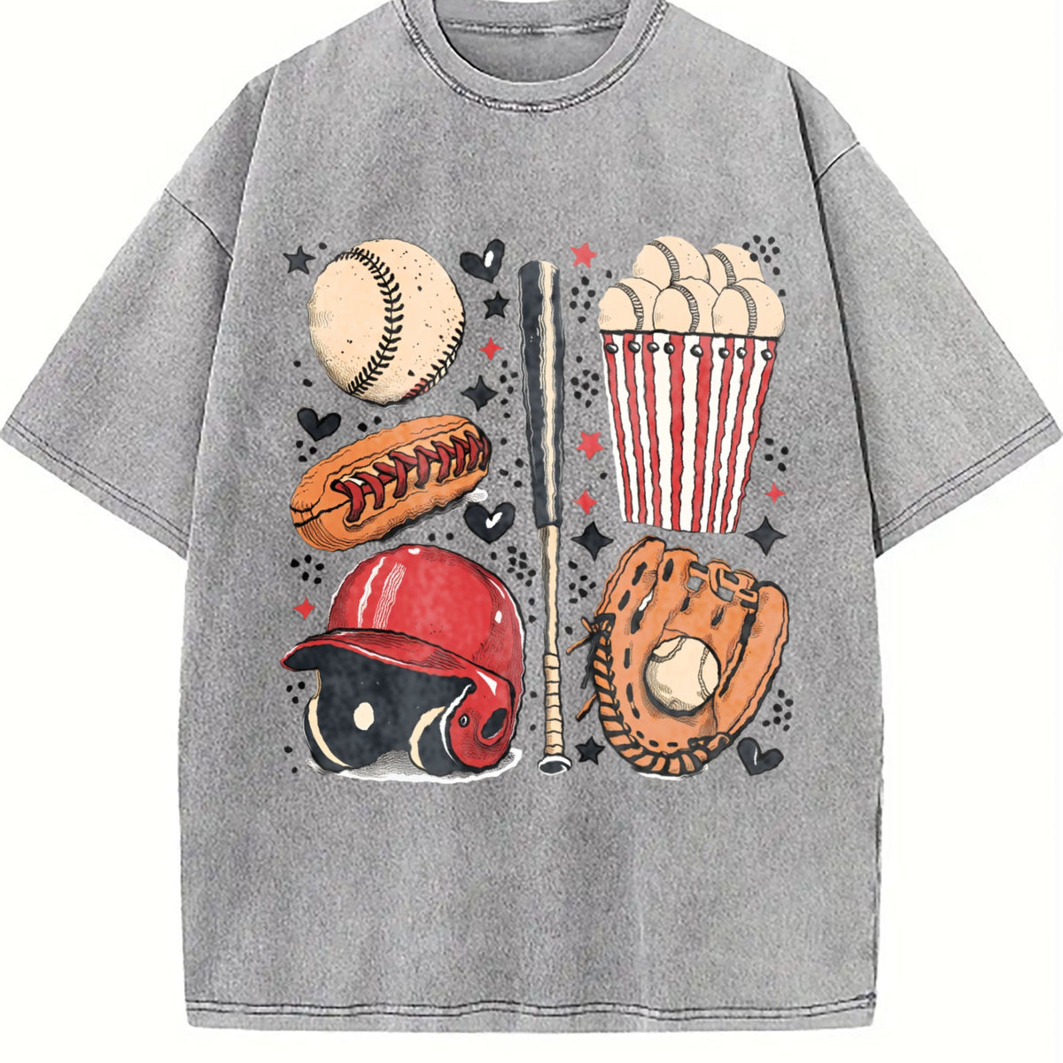 Baseball Fun Collection Vintage Washed T-Shirt product image 5