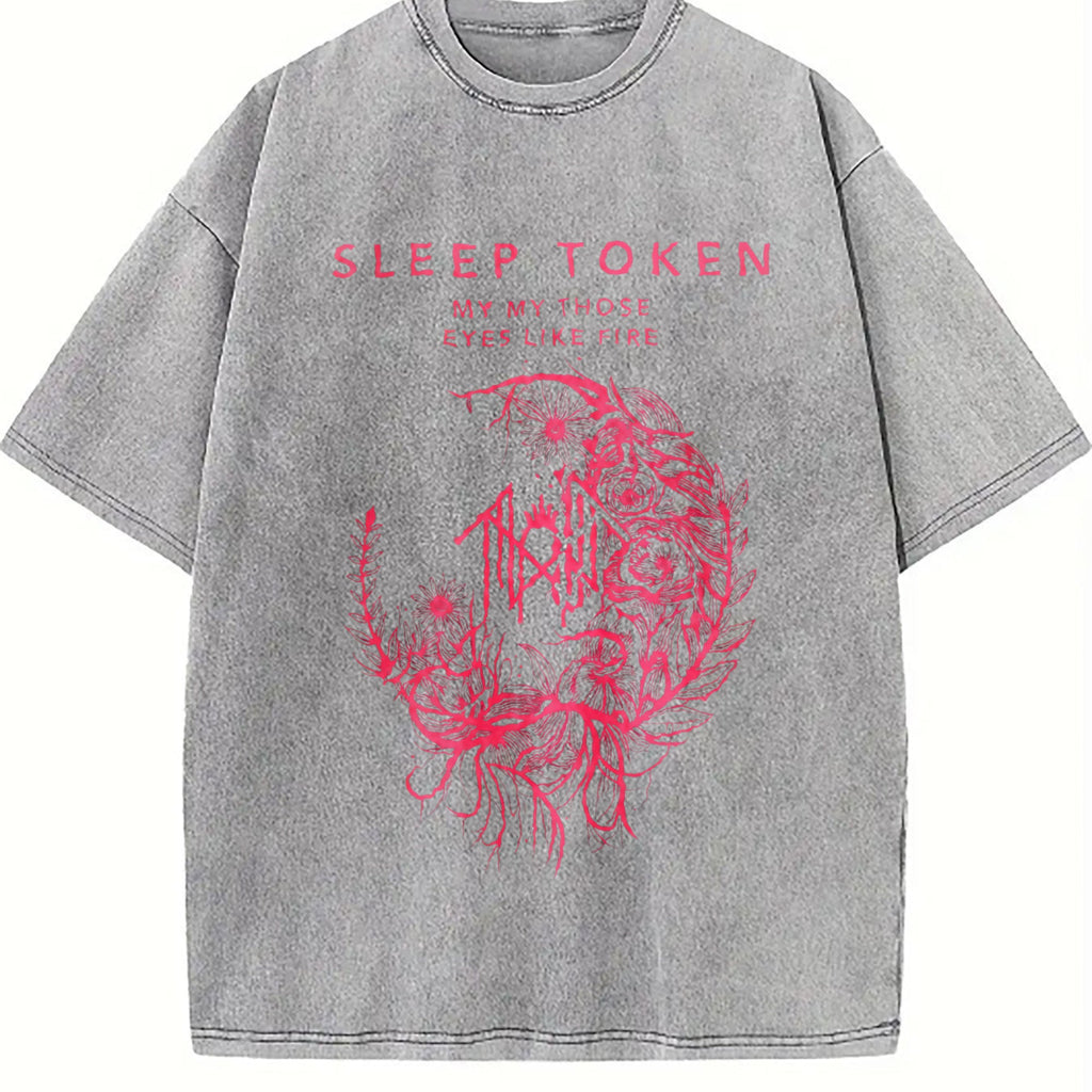 Black Sleep Token Band Vintage Washed T-Shirt product image 5