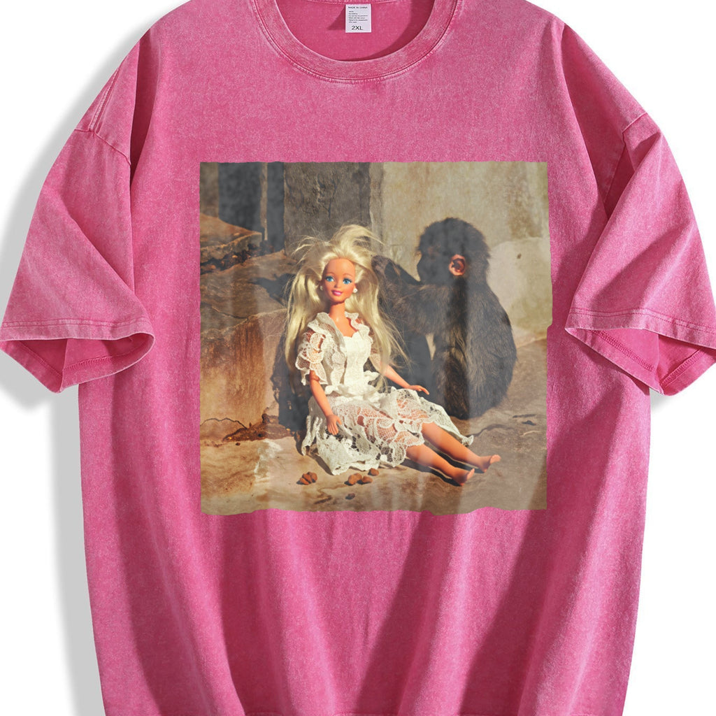 Doll Sitting by a Fireplace Vintage Washed T-Shirt product image 7
