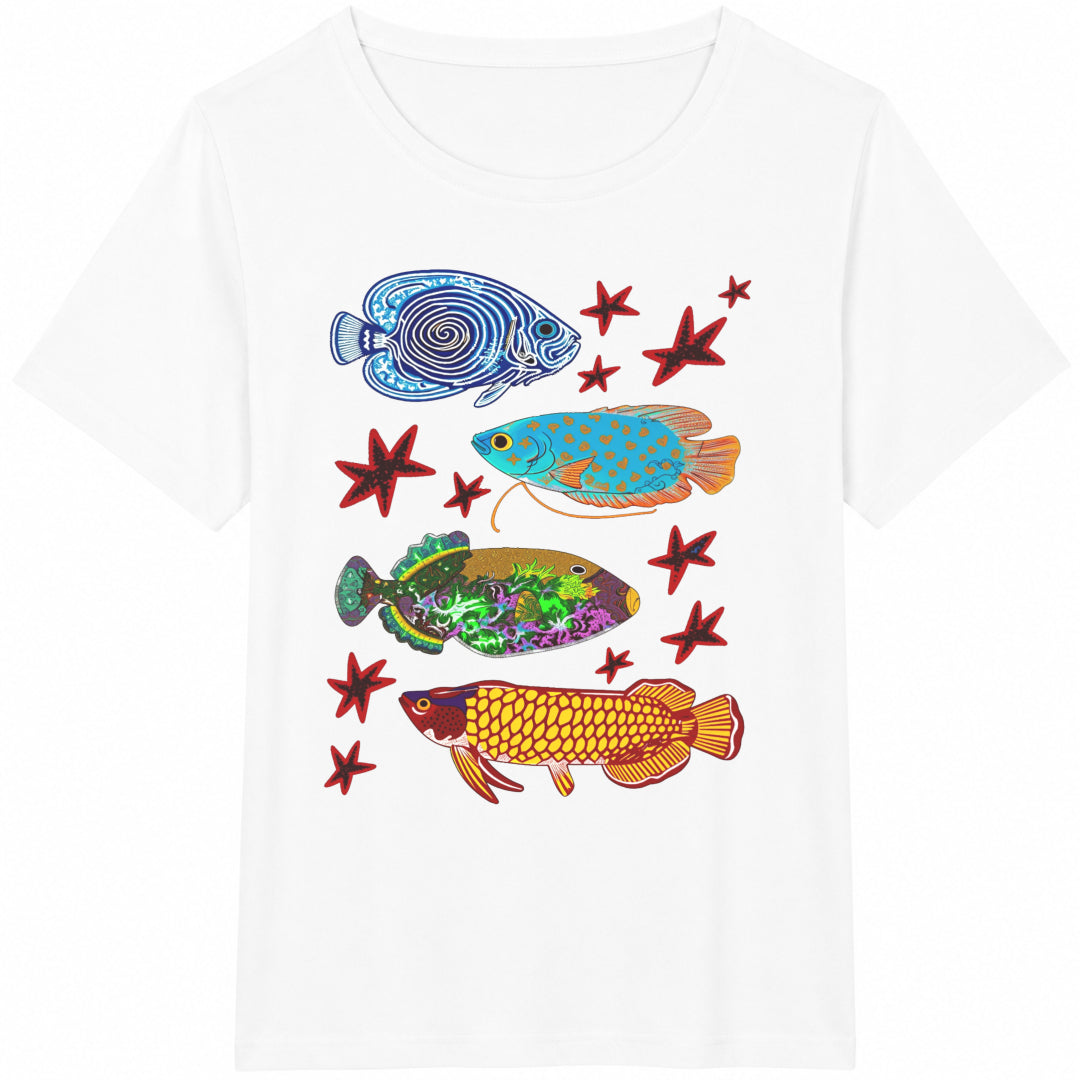 Colorful Tropical Fish Cotton T-Shirt product image 2
