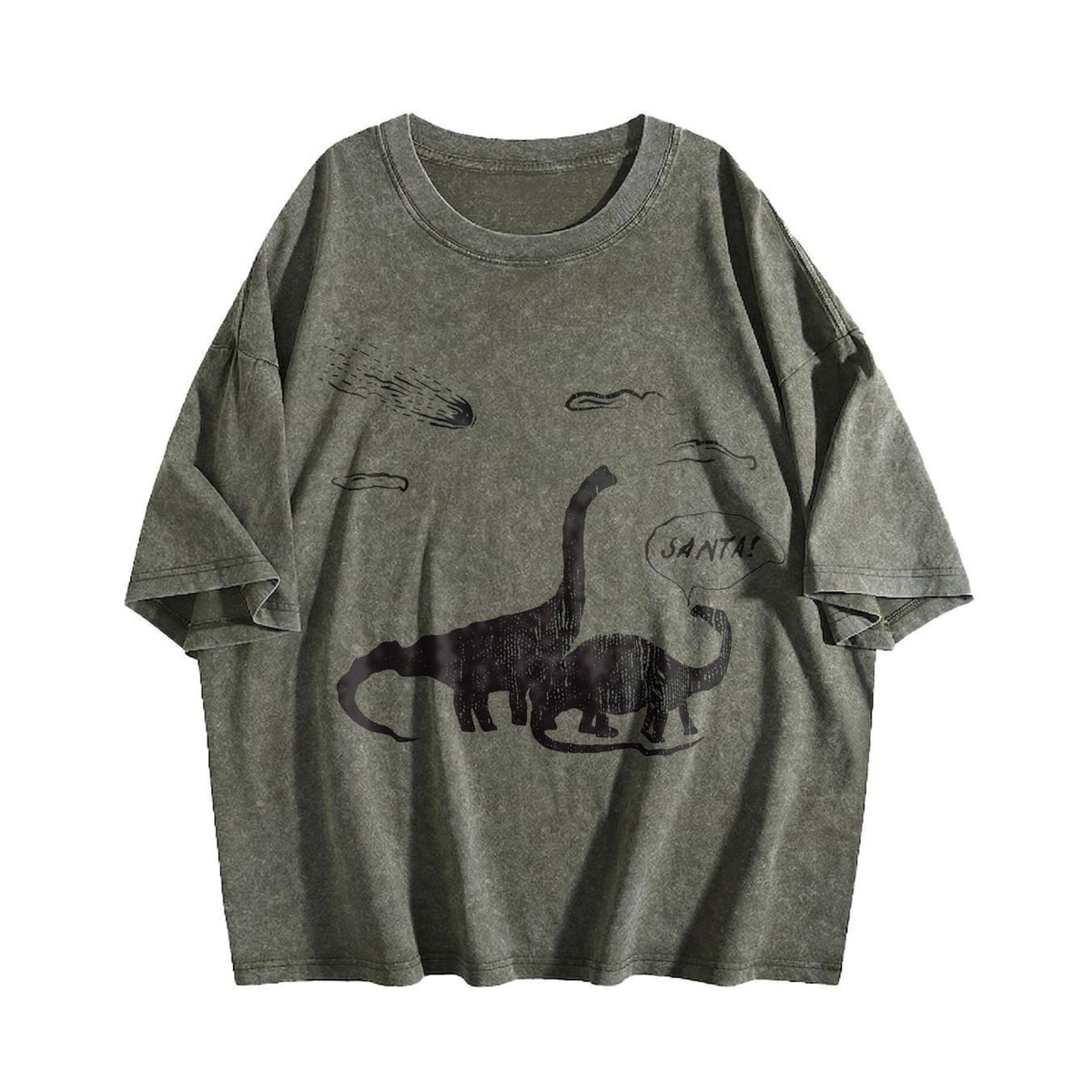 Santa Dinosaurs Funny Xmas Dino Meteor Extinction Joke product image 4