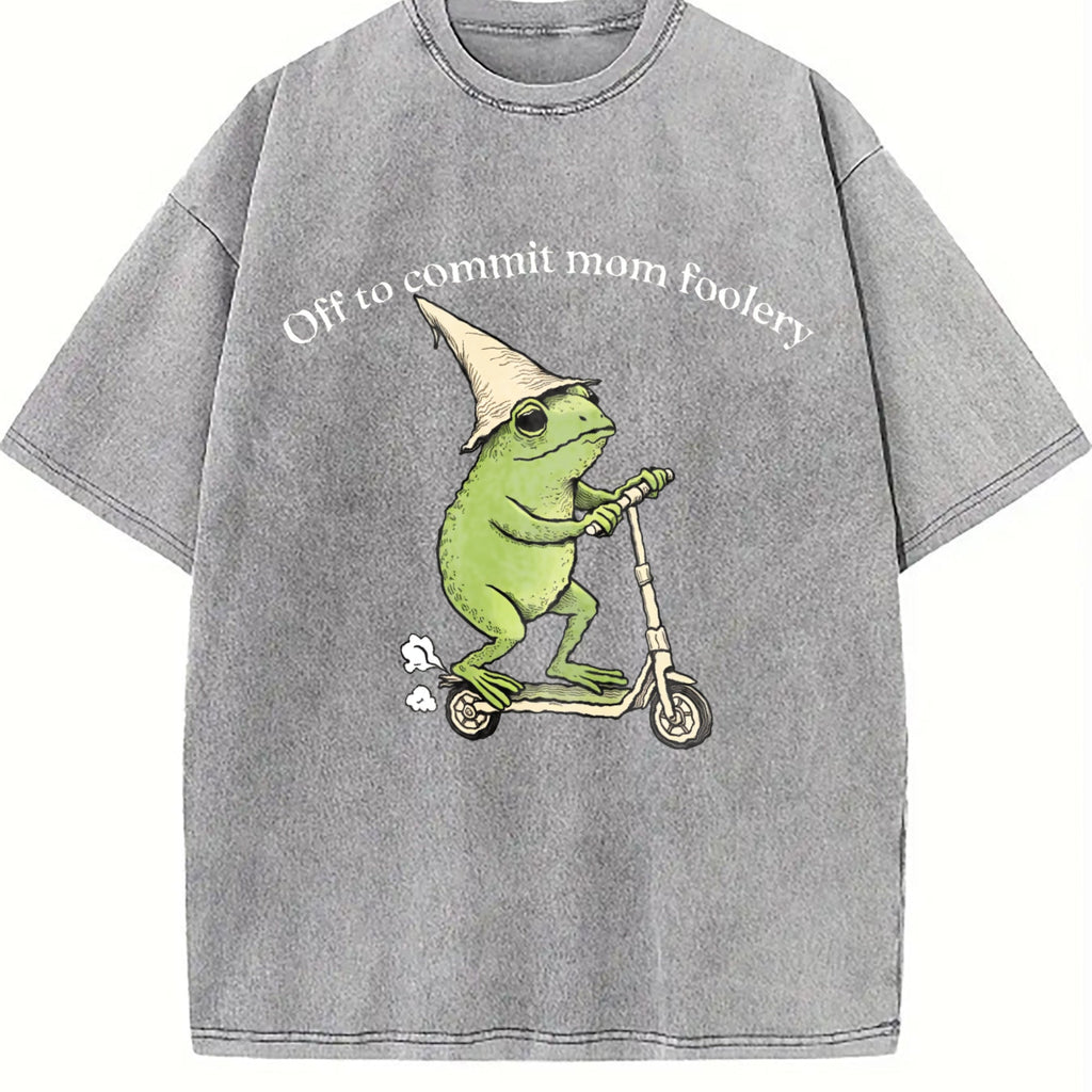 Mama Frog Off To Commit Mom Foolery Funny Scooter Vintage product image 5