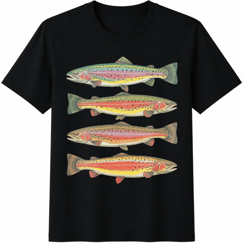 Rainbow Trout Fishing Cotton T-Shirt product image 1