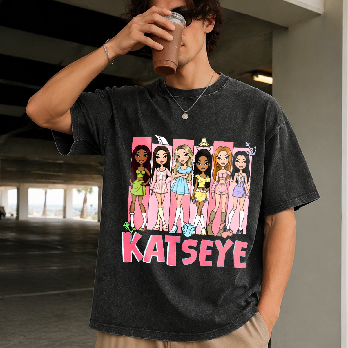 Katseye Music Vintage Washed T-Shirt product image 9