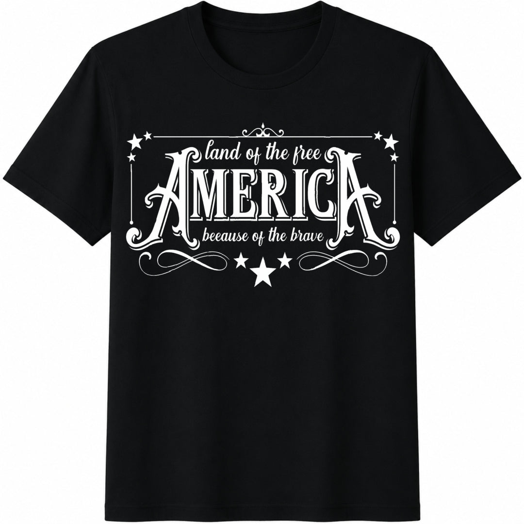 America Land Of Free Cotton T-Shirt product image 1