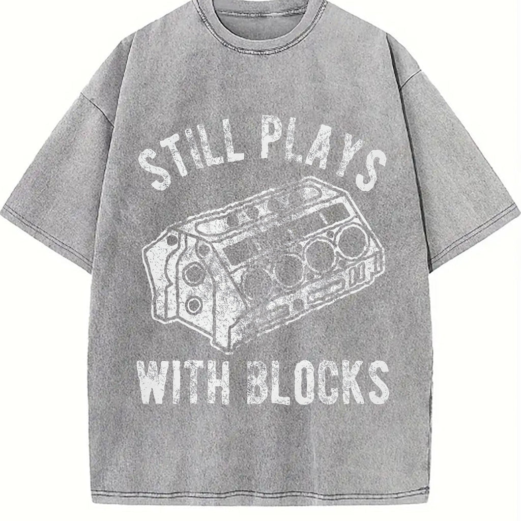 Still Plays With Blocks Funny Car Mechanic Racing Vintage product image 5