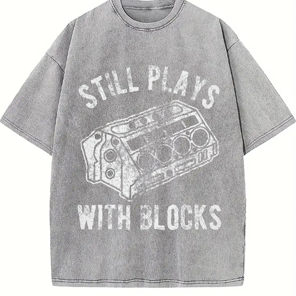 Still Plays With Blocks Funny Car Mechanic Racing Vintage product image 5