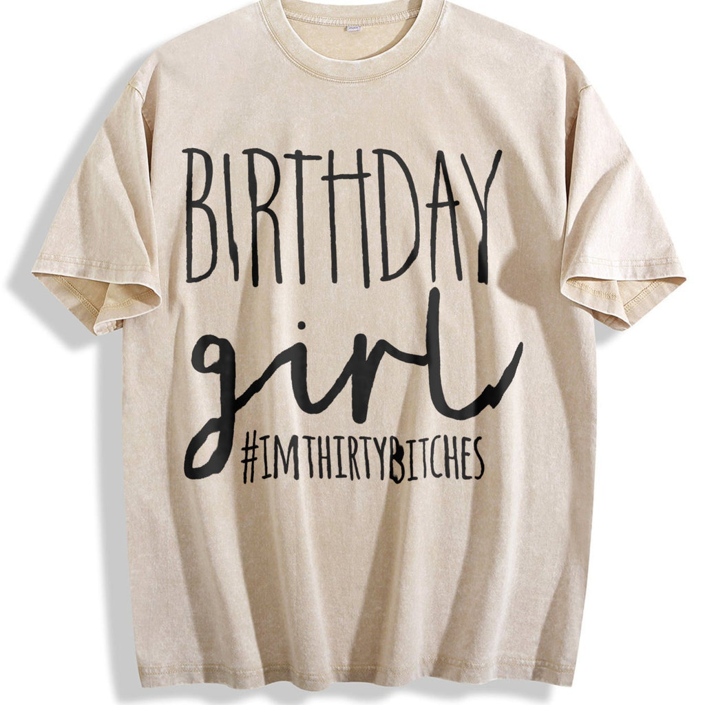 Birthday Girl 30th Funny Vintage Washed T-Shirt product image 1