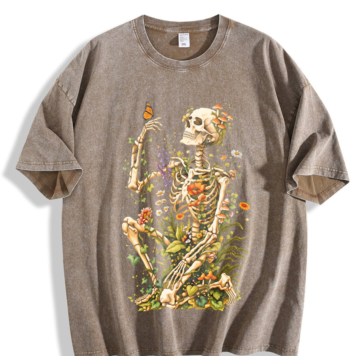 Botanical Skeleton Vintage Washed T-Shirt product image 3