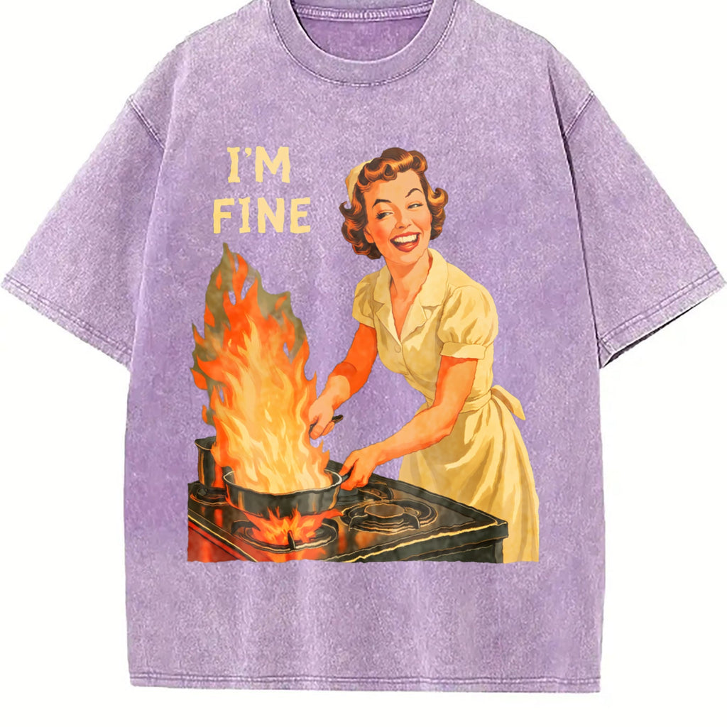 I'm Fine - Funny Housewife - Sarcastic For USA Vintage product image 6