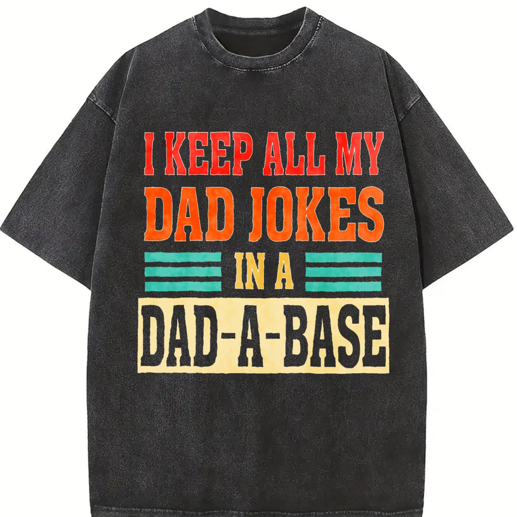 I Keep All My Dad Jokes In A Dad-a-base Vintage Washed product image 2