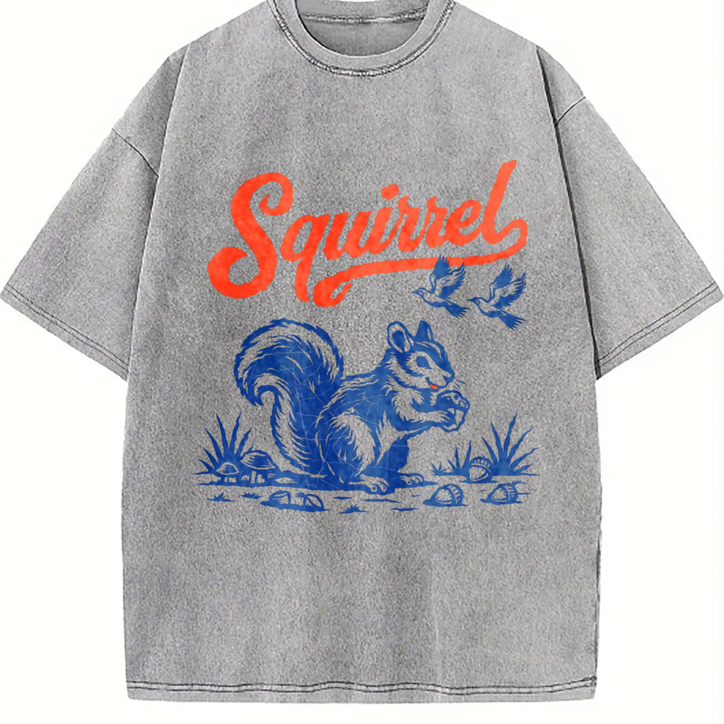 Squirrel : Woodland Animal Vintage Washed T-Shirt product image 5