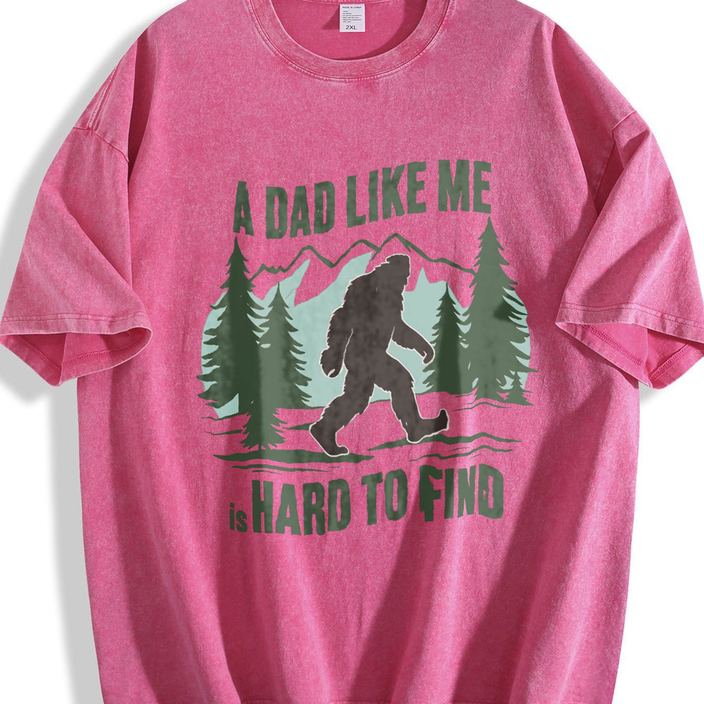 Funny Bigfoot Dad Vintage Washed T-Shirt product image 7