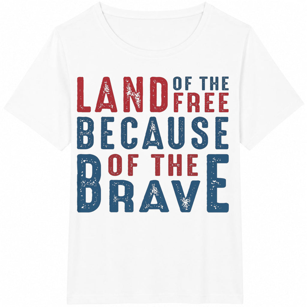Land Of The Free Because Of Brave Cotton T-Shirt product image 2
