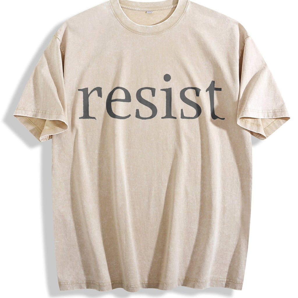 Resist Minimal Lettering Vintage Washed T-Shirt product image 1