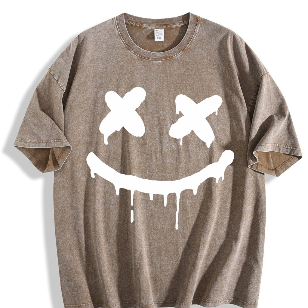 Minimal Drip Face X Eyes Muscle Tank Vintage Washed T-Shirt product image 3