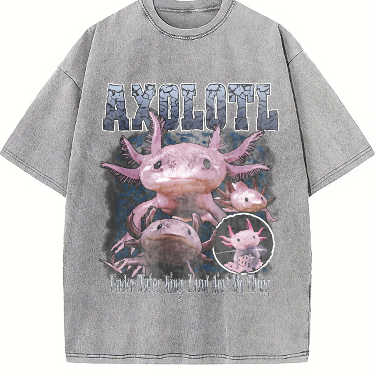 Axolotl 90s Vintage Washed T-Shirt product image 5