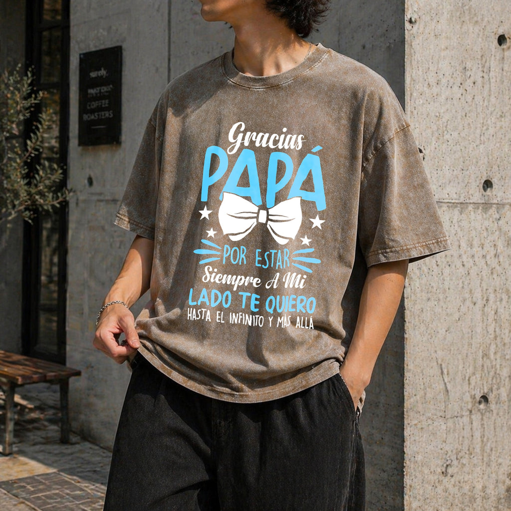 Papa Father's Day Birthday Vintage Washed T-Shirt product image 3