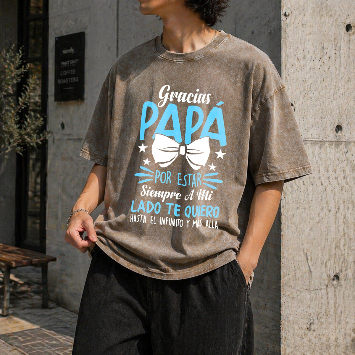 Papa Father's Day Birthday Vintage Washed T-Shirt product image 3