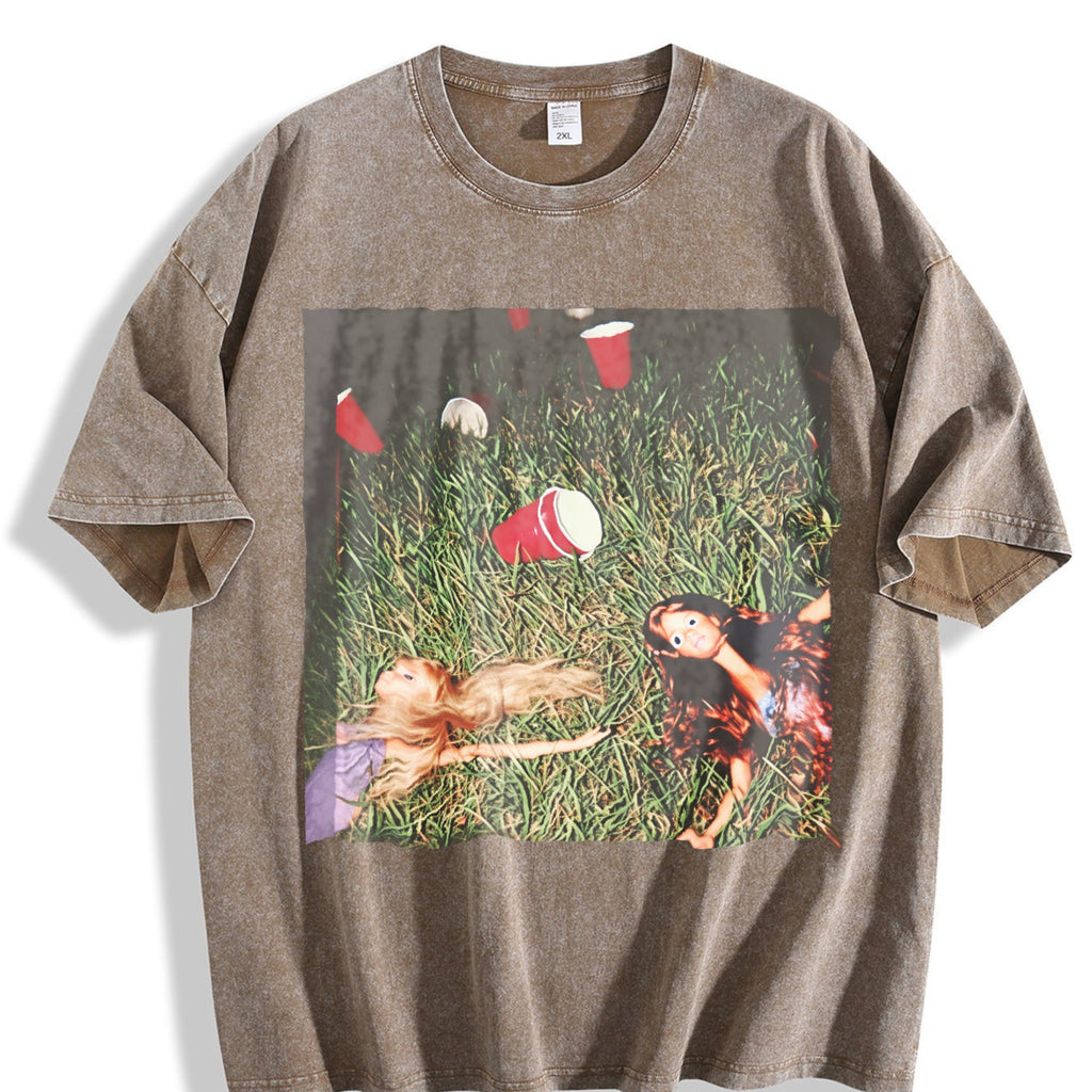Dolls Relaxing on the Lawn Vintage Washed T-Shirt product image 3