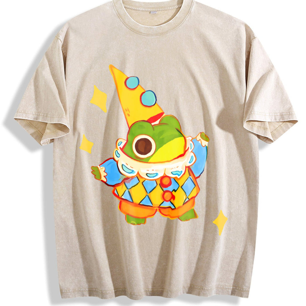 Clown Frog Wizard Vintage Washed T-Shirt product image 1