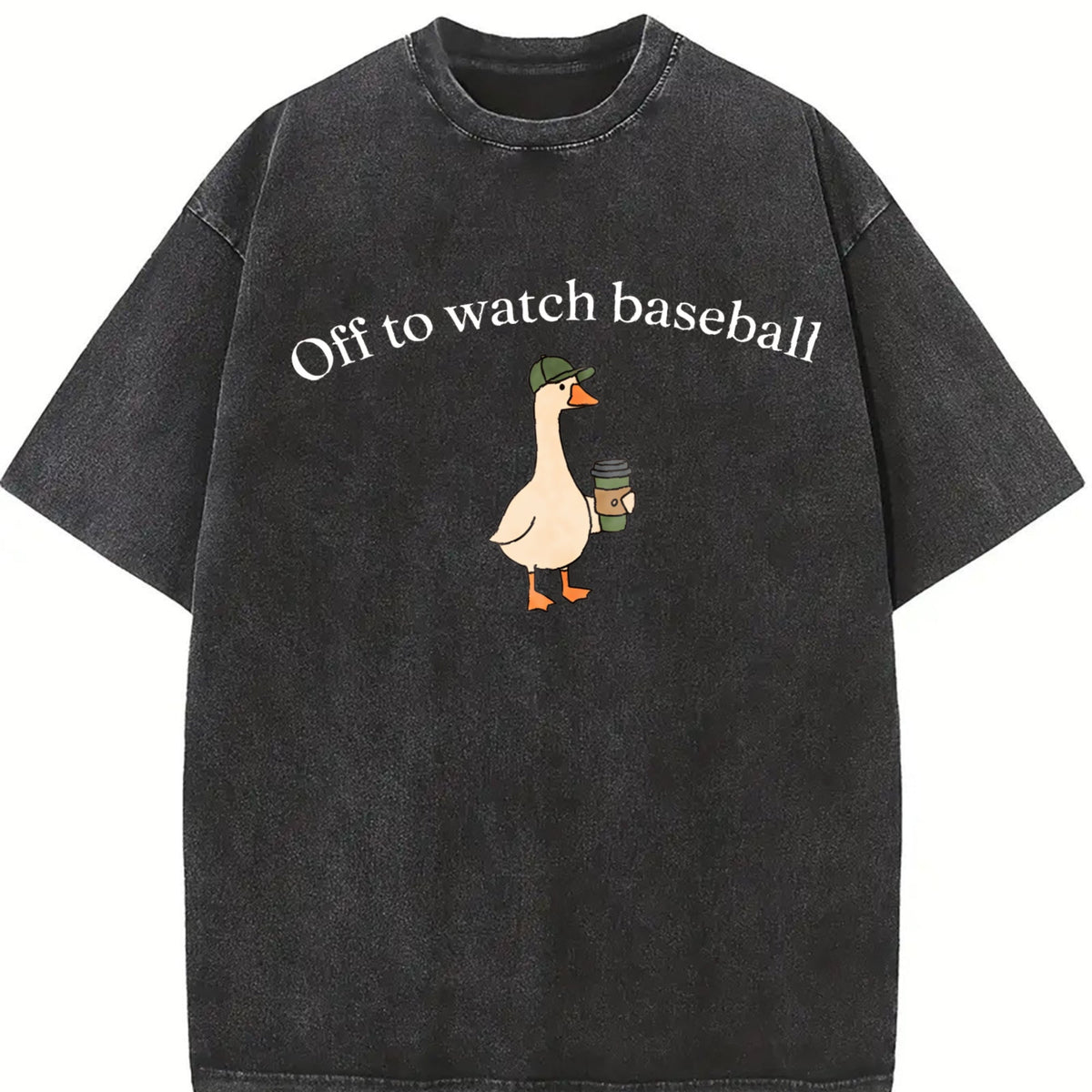 Funny Baseball Mom Goose Vintage Washed T-Shirt product image 2