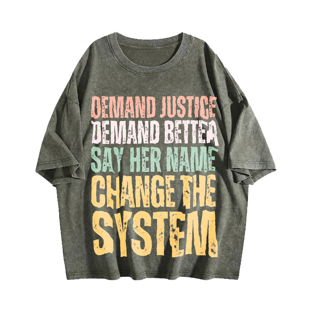 Demand Justice Renee Nicole Good Anti Ice Vintage Washed product image 4