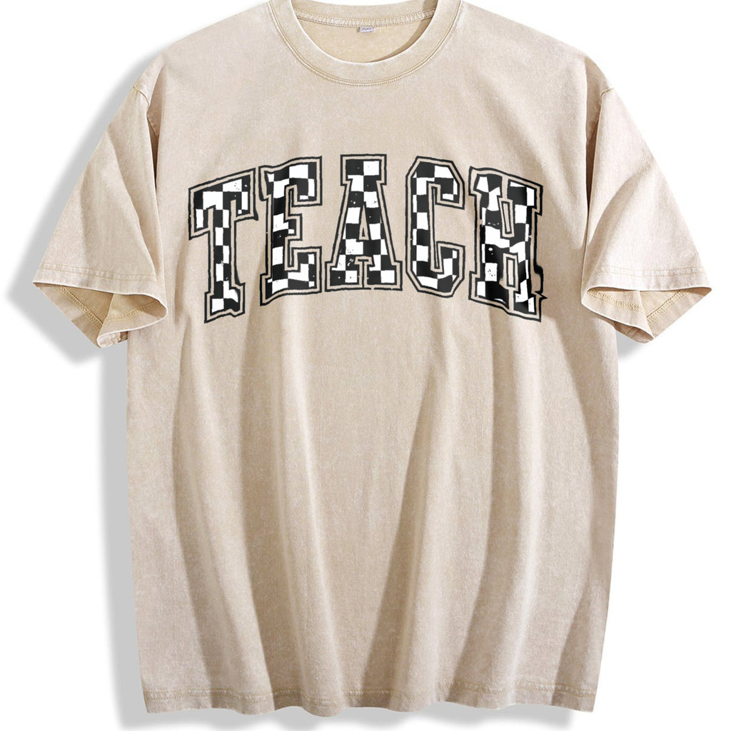 Checkered Teacher Vintage Washed T-Shirt product image 1