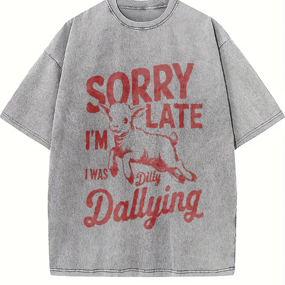 Sorry I'm Late I Was Dilly Dallying 90s Vintage Washed product image 5