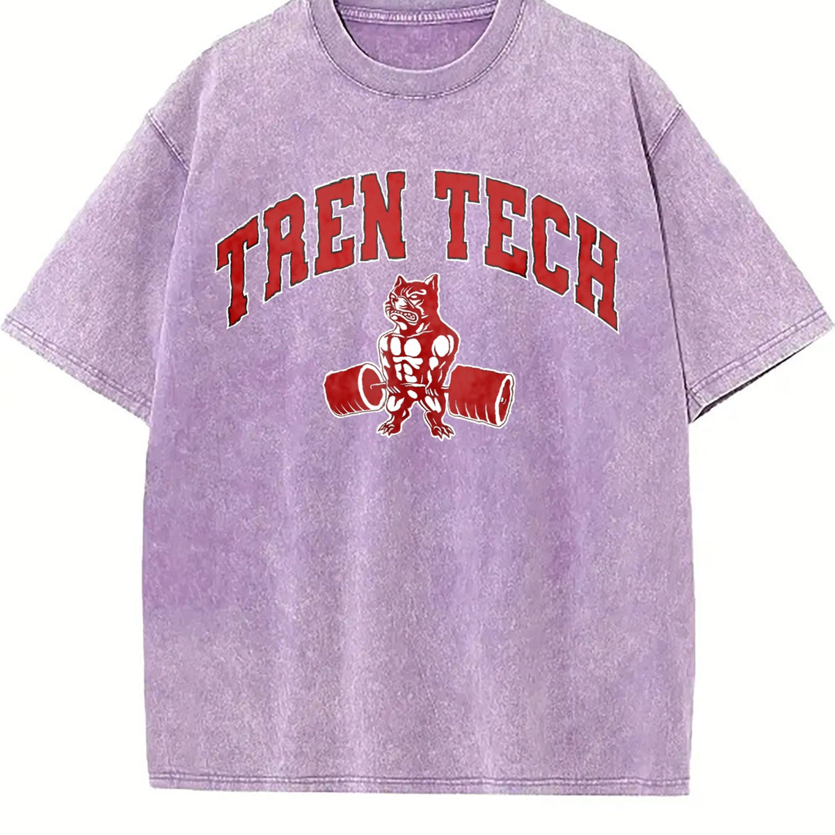 Tren Tech Muscular Bulldog Weightlifting Vintage Washed product image 6