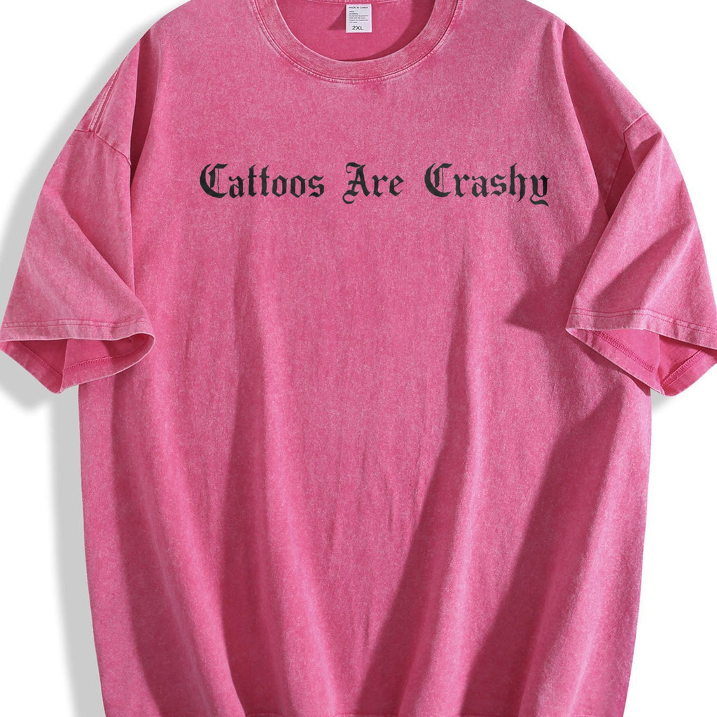 Cattoos Are Crashy Gothic Text Vintage Washed T-Shirt product image 7