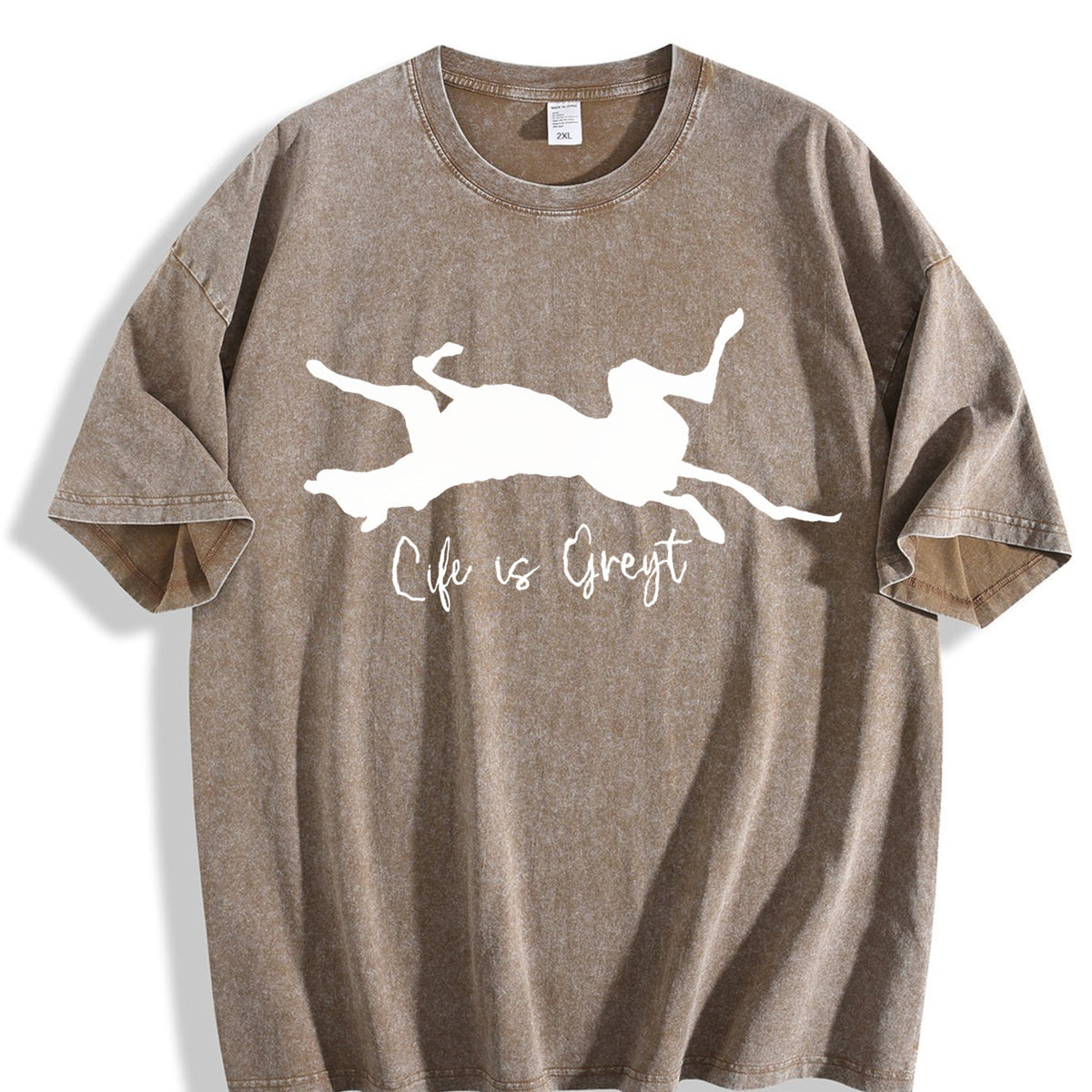 Life Is Greyt Greyhound Lover Vintage Washed T-Shirt product image 3