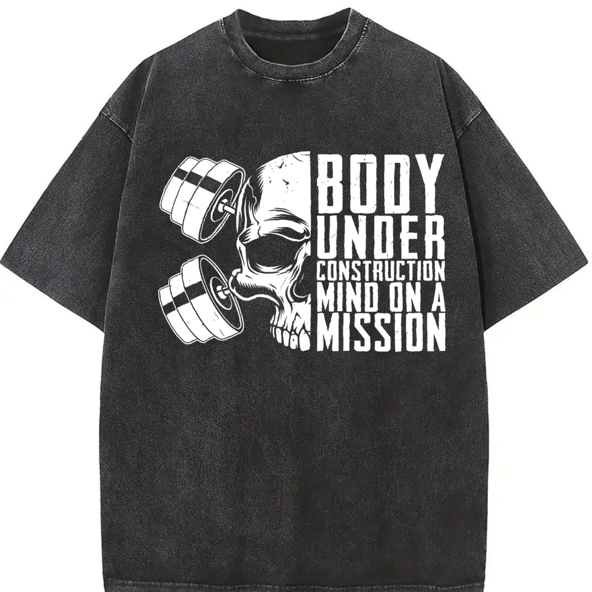 Fitness Motivational Skull & Crossed Dumbbells Vintage product image 2