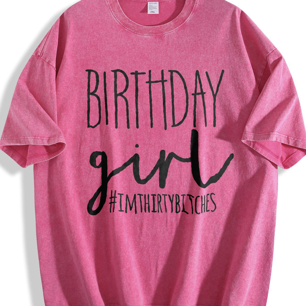 Birthday Girl 30th Funny Vintage Washed T-Shirt product image 7