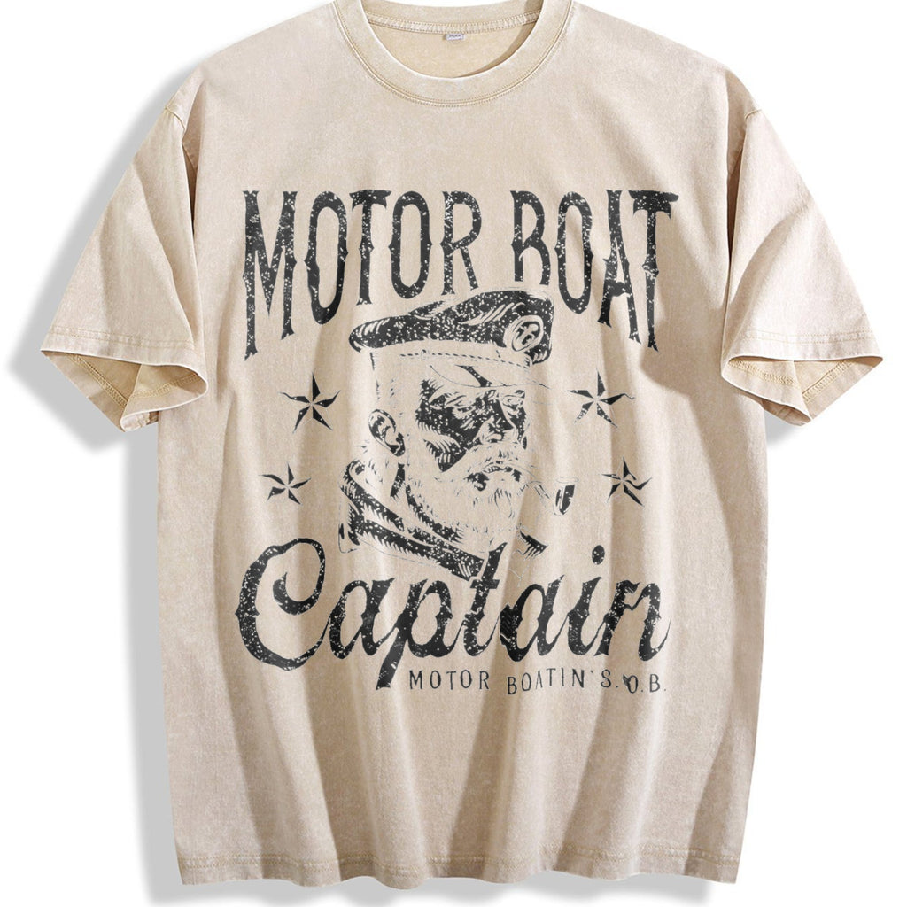 Funny Motor Boat Captain Sarcastic Sailor Novelty Vintage product image 1