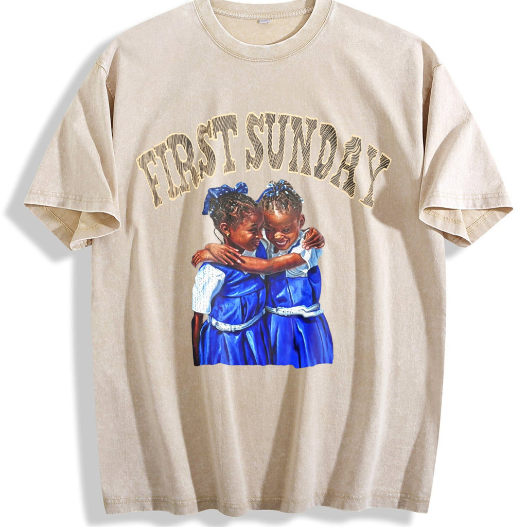 First Sunday Children Hugging Vintage Washed T-Shirt product image 1