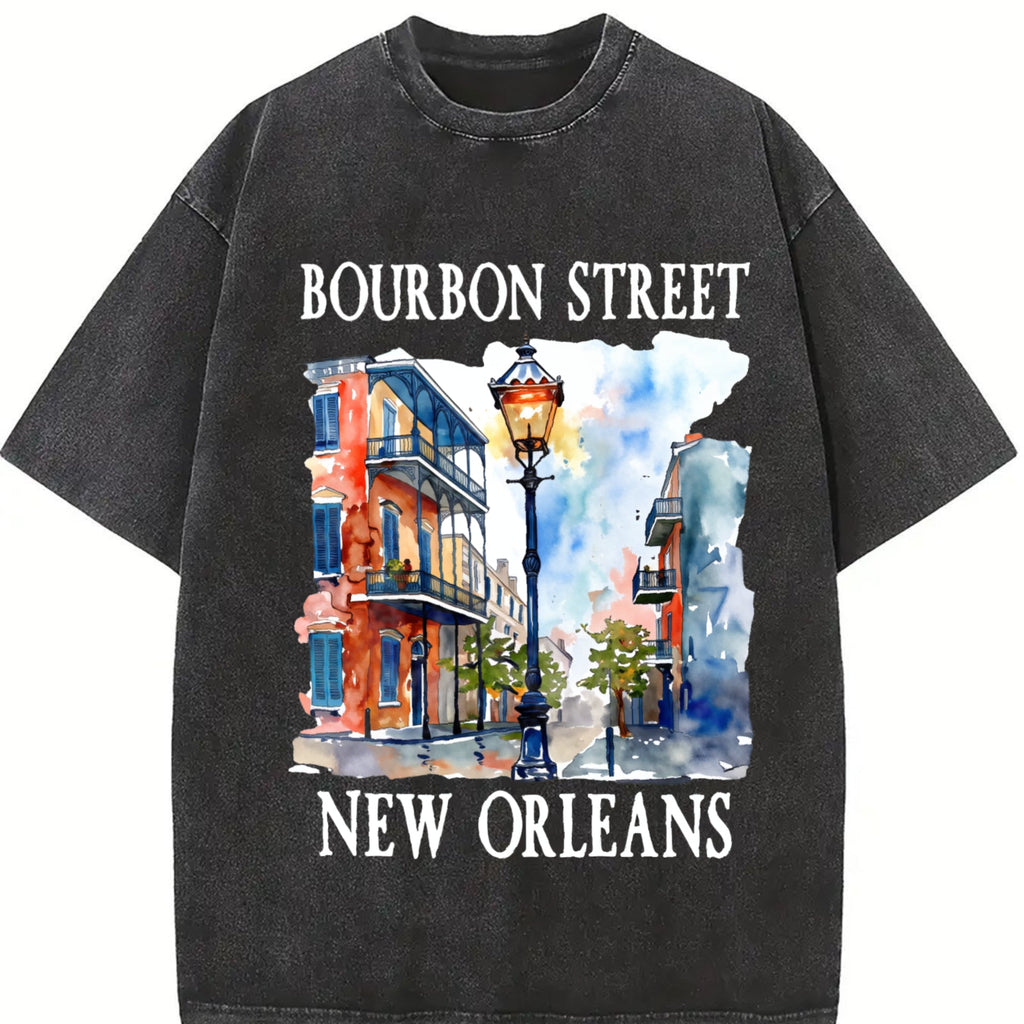 Bourbon New Orleans Vintage Washed T-Shirt product image 2