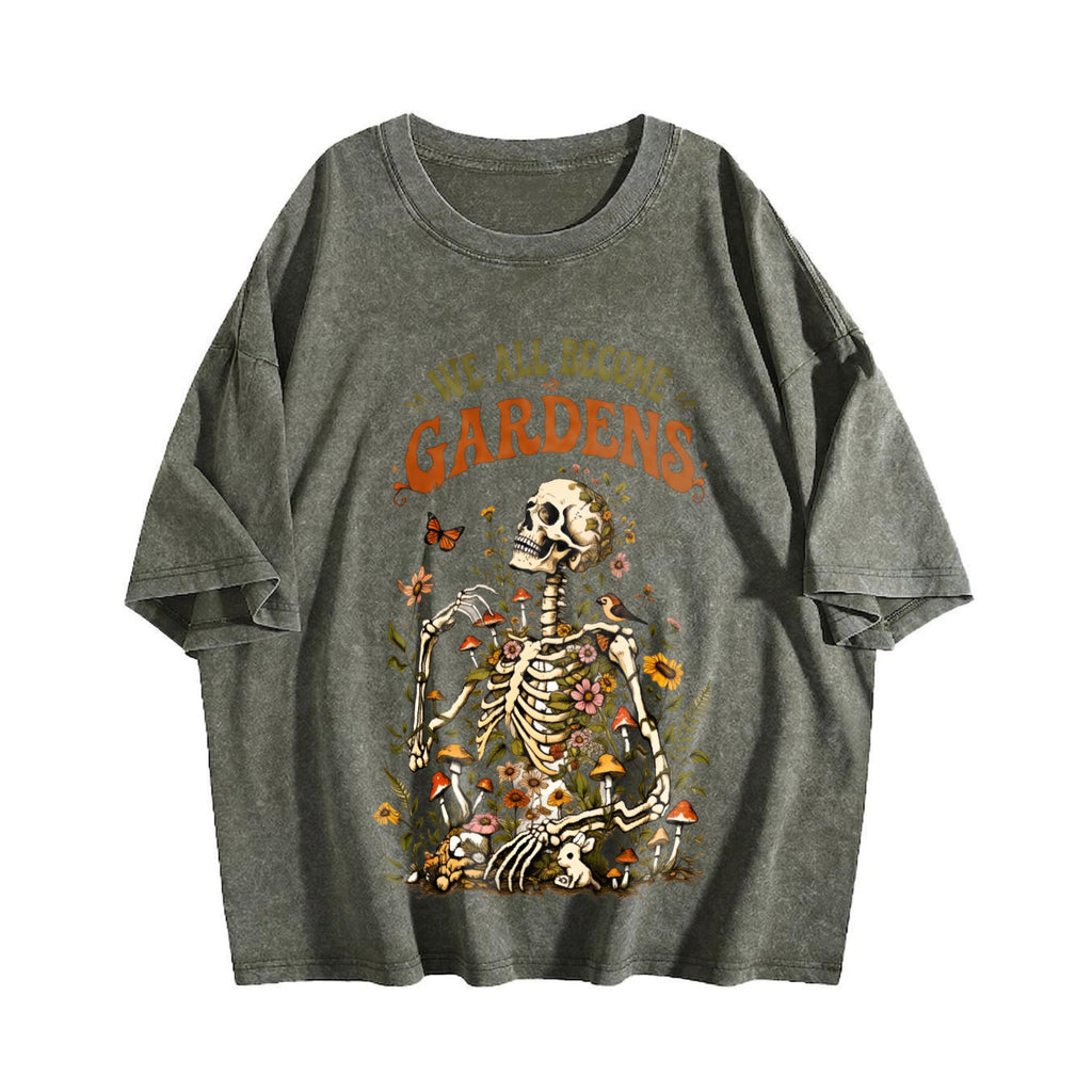 Skeleton Garden Vintage Washed T-Shirt product image 4