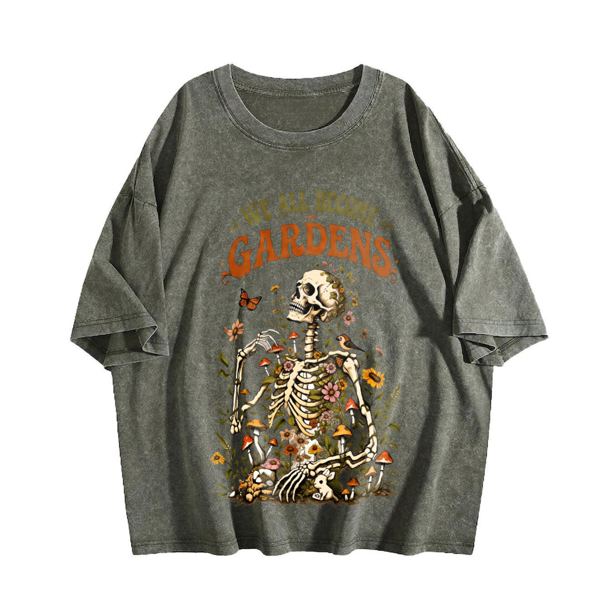 Skeleton Garden Vintage Washed T-Shirt product image 4